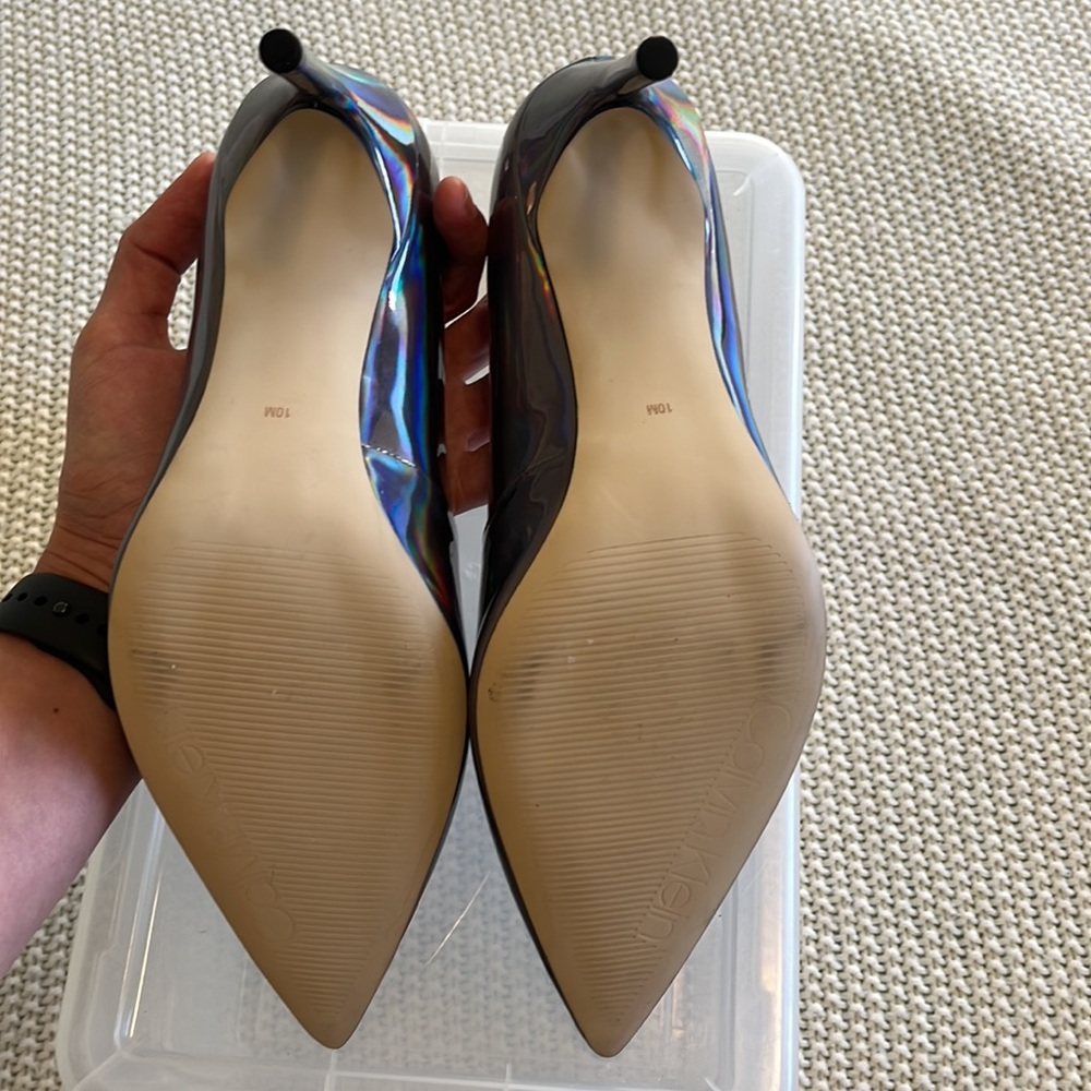 Dark Iridescent Calvin Klein Stiletto Heels - Picture 8 of 12